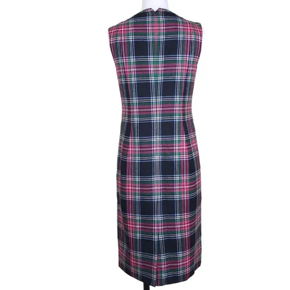 Pendleton Sheath Lined Plaid Dress 6 Wool Plaid Classic Style Like New Condition - Picture 3 of 11